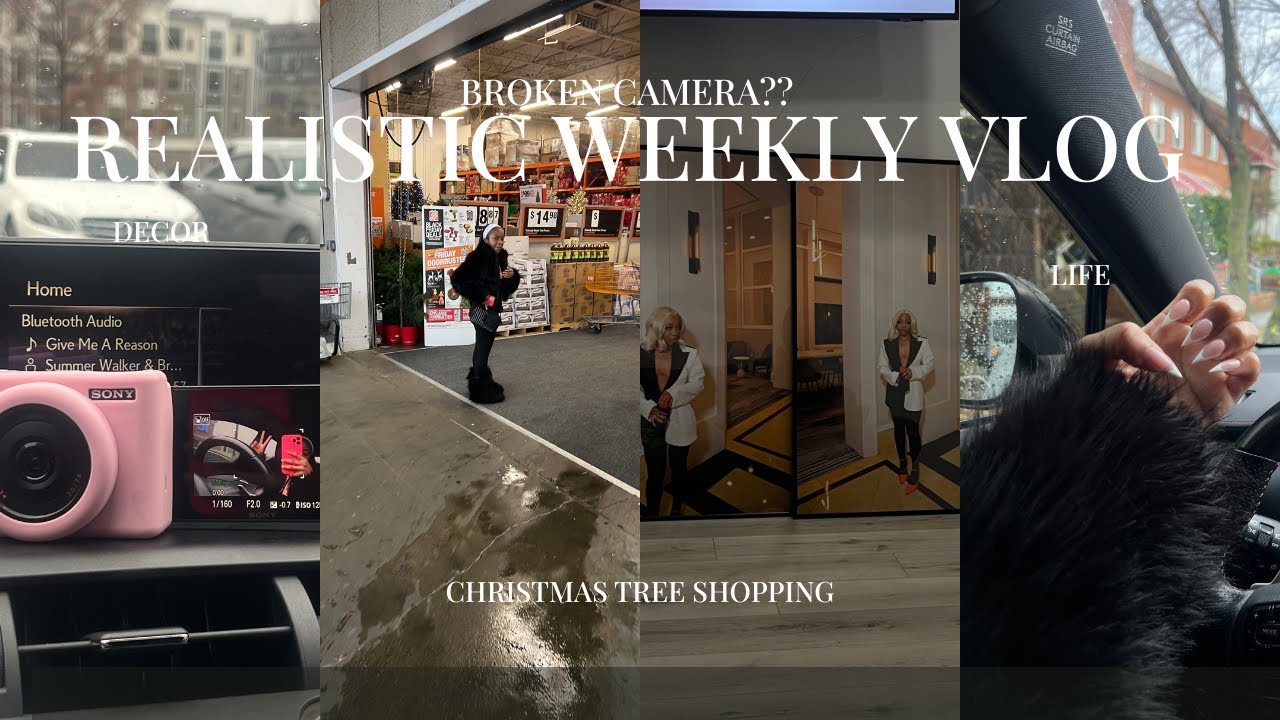 WEEKLY VLOG: Thanksgiving,  tree shopping, and a broken camera, but at least my nails are done???🙄