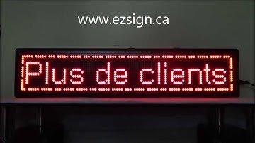 Enseigne programmable LED Scrolling Sign Ouvert Montréal Québec