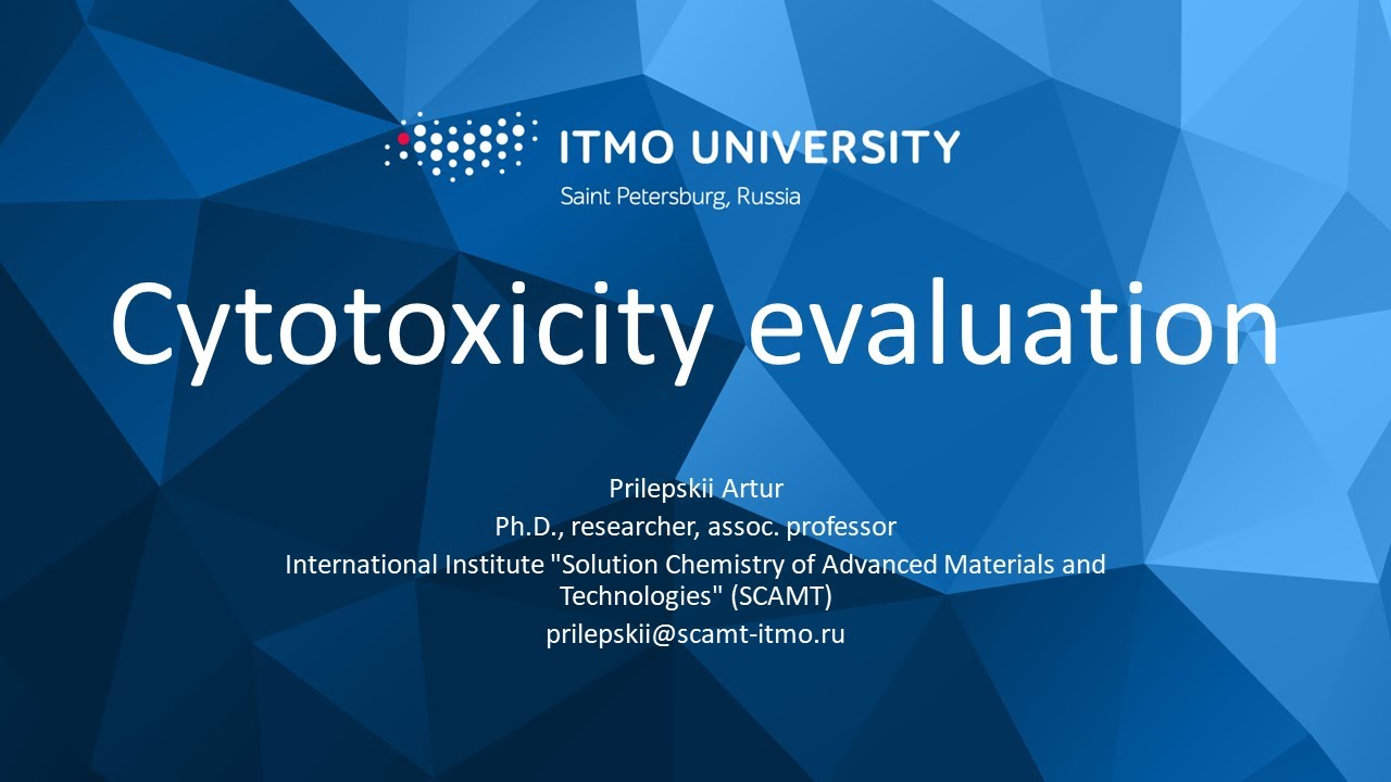 Lecture 7. Cytotoxicity evaluation