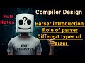 What is Parser | Role of Parser | Different Types of Parser | Full Explanation | Makaut