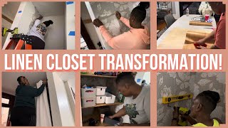 LINEN CLOSET COMPLETE TRANSFORMATION / SUPER EASY AND BUDGET FRIENDLY / SHYVONNE MELANIE TV