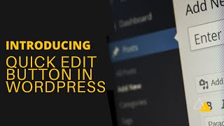 Introducing Quick Edit Button in WordPress | WordPress 2021