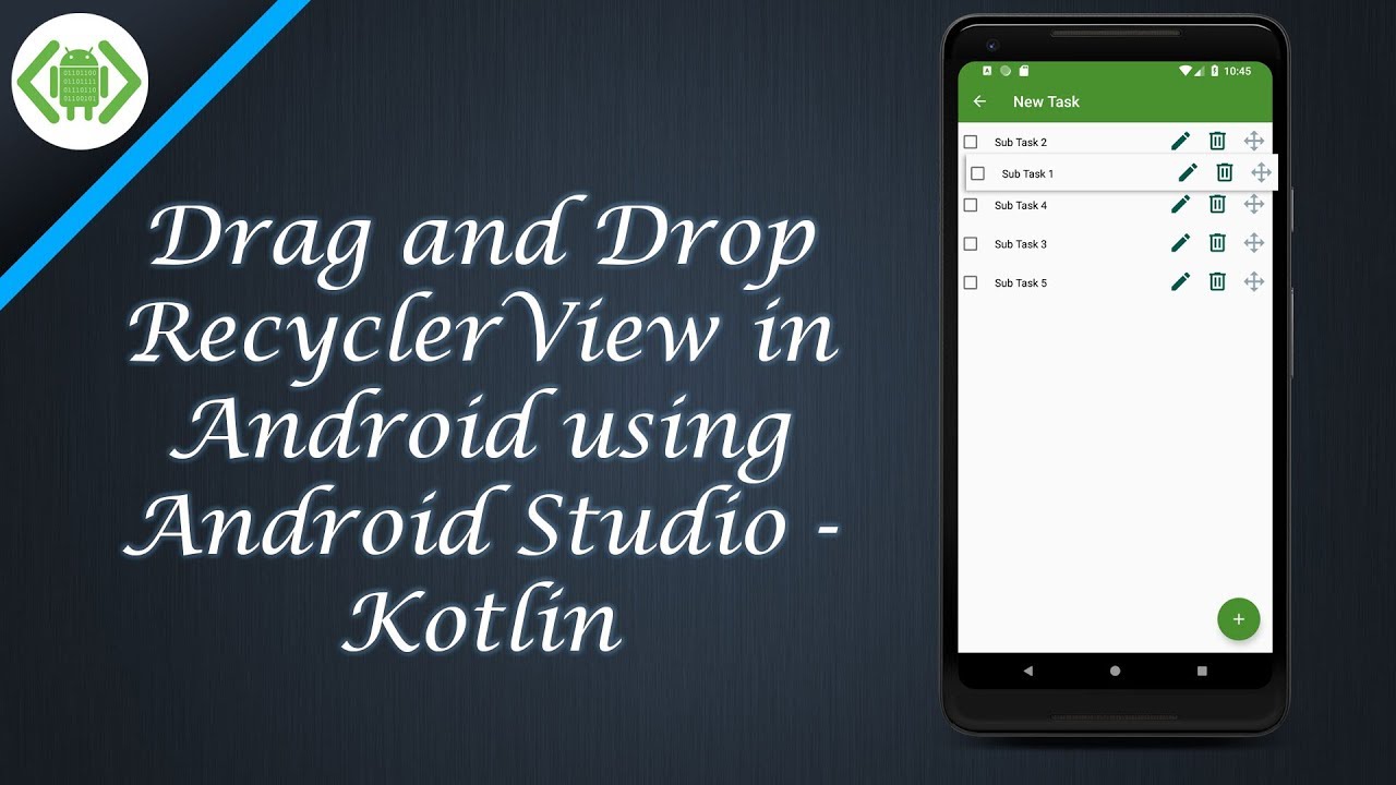 android studio recyclerview drag loop