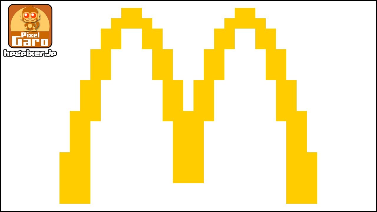 ドット絵 マクドナルドのロゴを描いてみた Pixel Art Mcdonald S Logo Youtube