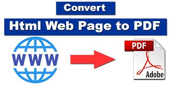 How to Convert Html web Page to PDF with Adobe Acrobat Pro 2020