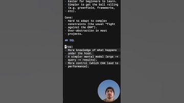 SQL vs ORM #sql #orm #database #db