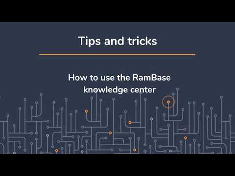 How to use the RamBase knowledge center