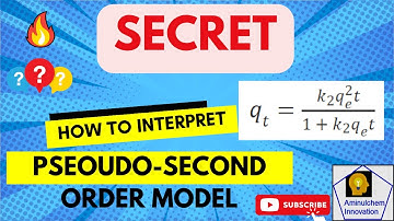 How to Interpret Pseudo Second Order Kinetic Model