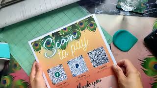 Quick Tutorial: Create Touch-Free Payment Signs with QR Codes in Canva | Easy Cardstock DIY