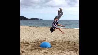 INSANE BEACH BALL FLIPS IN CORNWALL