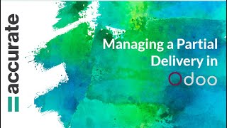 Managing a Partial Delivery in Odoo | Odoo Saudi User Training Tutorial | GCC edition