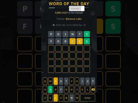 WORD OF THE DAY Binance LABS 2023 06 14 6 LETTERS 