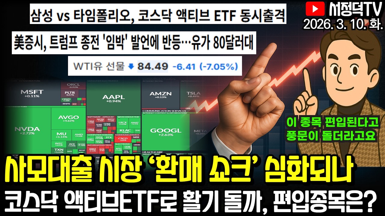 휴...유가 급락에 美증시 급반등 / 풍문으로 도는 ETF 편입 종목? / 사모대출 문제 심화되나 #미국이란 #테슬라 #엔비디아 #2차전지 #에코프로 #삼전 #SK하이닉스 #WTI
