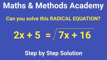 How to solve a Radical Equation? | How to solve Polynomials? | Step by Step Algebra Tutorial