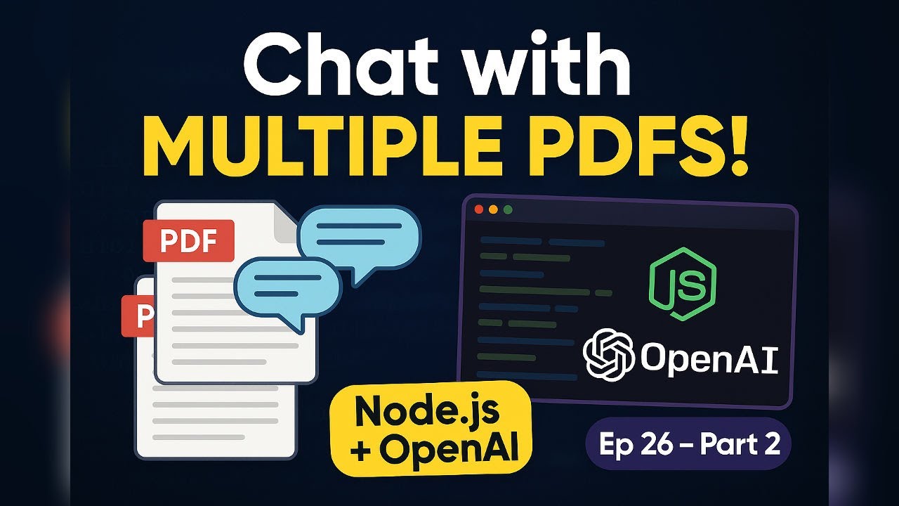 Multiple PDF Chat API in Node.js | Build AI PDF Chat App with OpenAI (Ep 26 - Part 2)