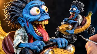 ZOMBIE RIDING A BANANA?! 🧟‍♂️🍌 | Diorama