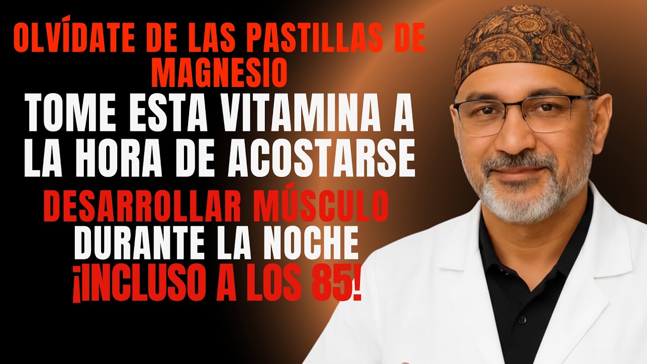 Olvida el magnesio: toma estas 2 vitaminas por la noche para reconstruir músculo