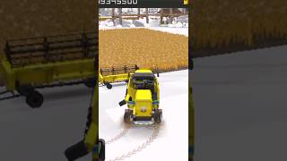 New Holland TC5.90 Harvesting Wheat | Farming Simulator 18 Winter Mod #shorts