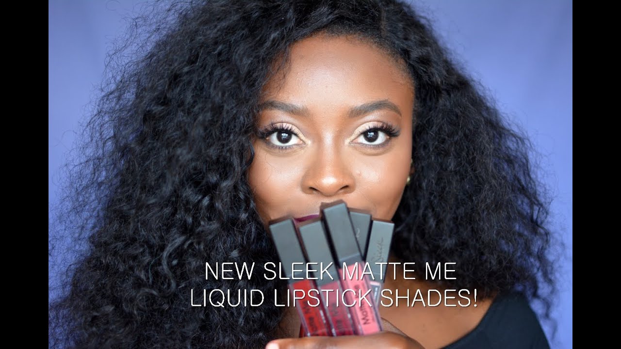 NEW SLEEK MATTE ME LIQUID LIPSTICKS Swatches on Dark Skin thetemiotouch YouTube