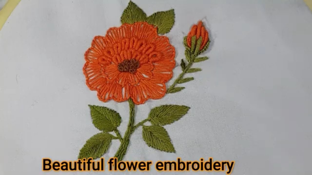 Bullion stitch flower embroidery tutorial Bullion Stitch Embroidery