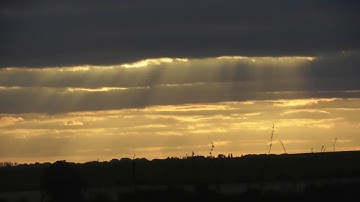 upload Stunning Sky Sun rays blast out of Cloud  RAF Marham Norfolk UK 3Oct18 554p