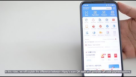The difference between scan and generate QR code in Alipay App