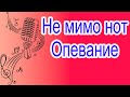 Опевания. (не мимо нот)