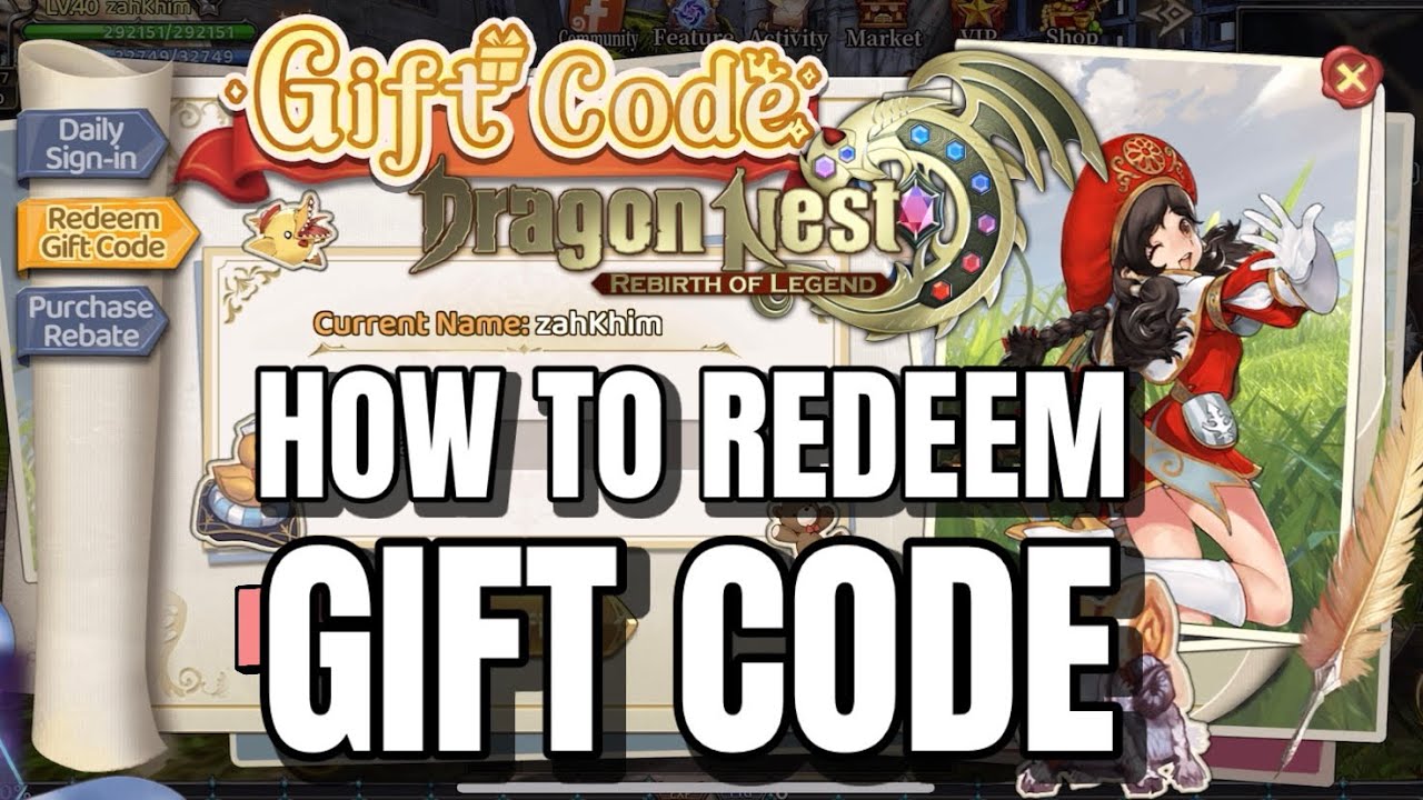 How to redeem gift code | Dragon Nest: Rebirth of Legend
