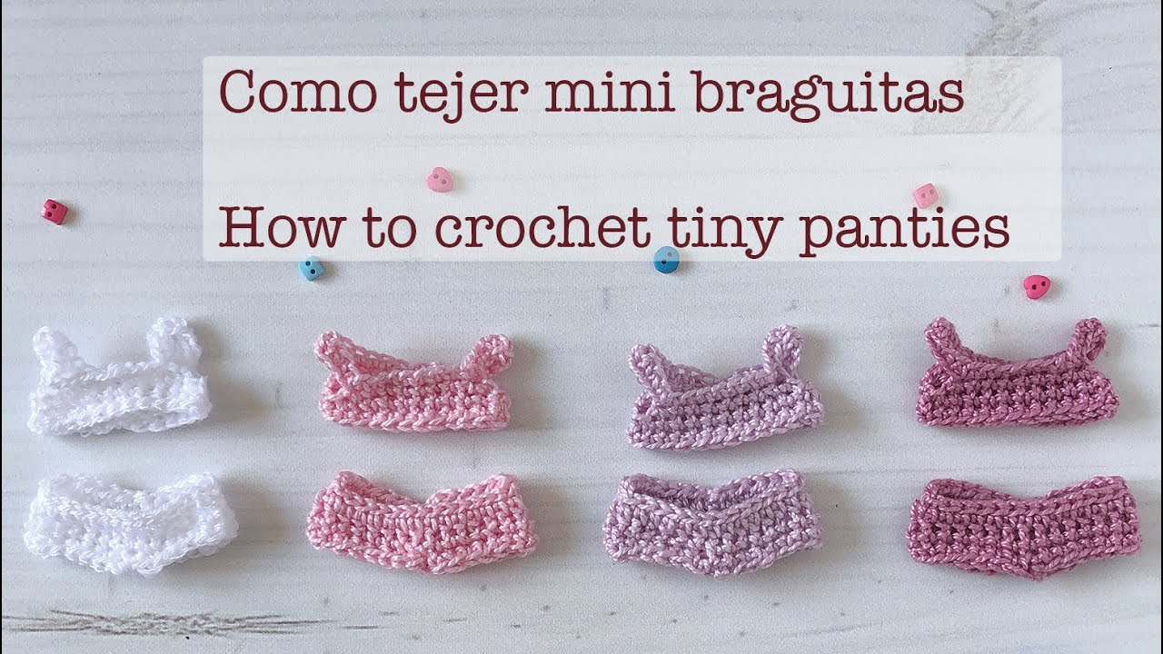 How to crochet a cute panties for amigurumi dolls - Handmade-happy