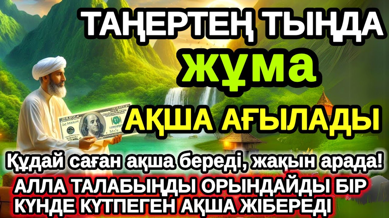 Тыңда Өте күшті дұға жұма, Алла бір күнде ойламаған ақша байлық жібереді, ризығың көбейеді