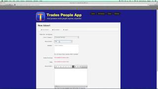 Trades People App creating a User ID and Free Ad screenshot 5