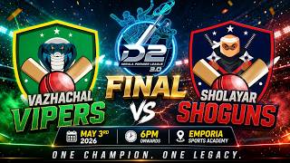 LIVE | Vazhachal Vipers VS Sholayar Shoguns | D2 KPL 3.0 GRAND FINALS 🏆