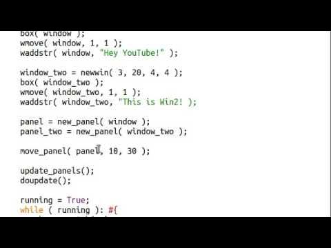 Python [curses] 10 Panels - YouTube