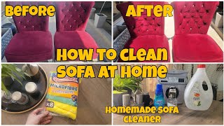 How to clean sofas at home || Economical sofa cleaner || how to clean pen and marker stain from sofa
