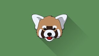 [Illustrator] Red Panda Icon Speed Drawing