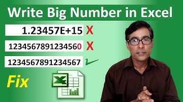 How to Write Big number in excel | How to fix Last digits in cells of Excel | write 16 digits number