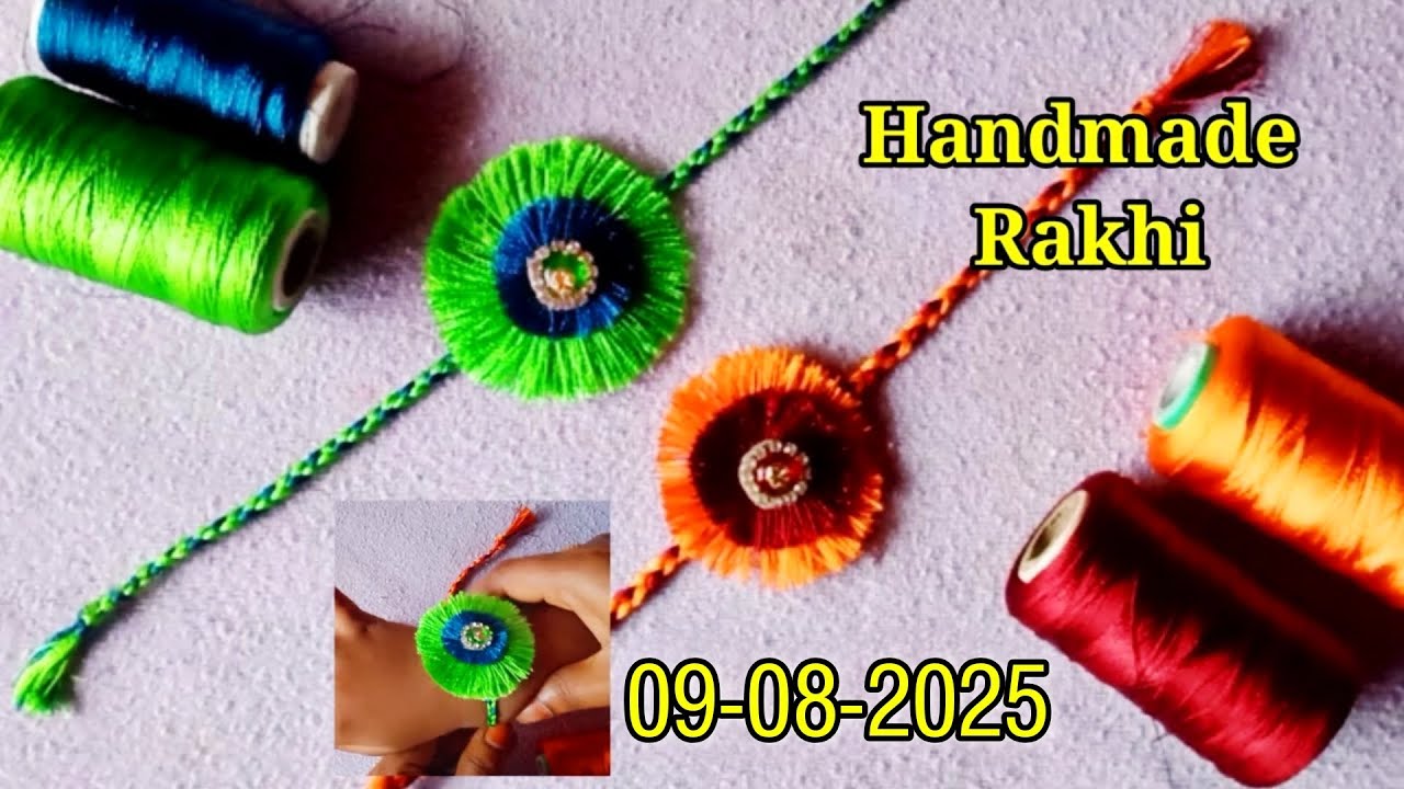 Silk Thread Rakis Hand made Rakhi 2025, silk thread rakhi, - YouTube