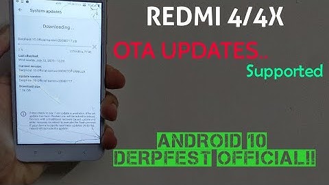 Redmi 4/4X - DerpFest OFFICIAL ANDROID 10 | 22 July Build | Updates Available | Features & Overview