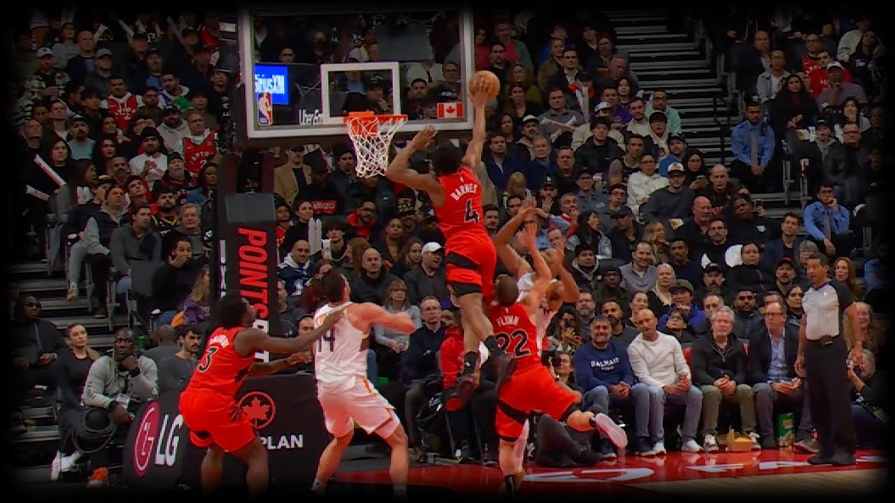 Nba Rims Raptors Scottie Barnes the RIM PROTECTOR | RAPTORS v SUNS - YouTube