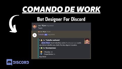 Comando de trabalho simples para Bot Designer For Discord  |  #02