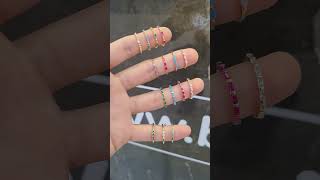 Renkli Taşlı Trend Altın Yüzük Modelleri
