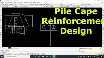 Pile Cap Reinforcement Design in Autocad!Pile Cape Design!Pile Cap Design Bangla Tuitorial.mp4