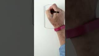 A simple Method to Draw something Curved with Straight Lines #art #drawing