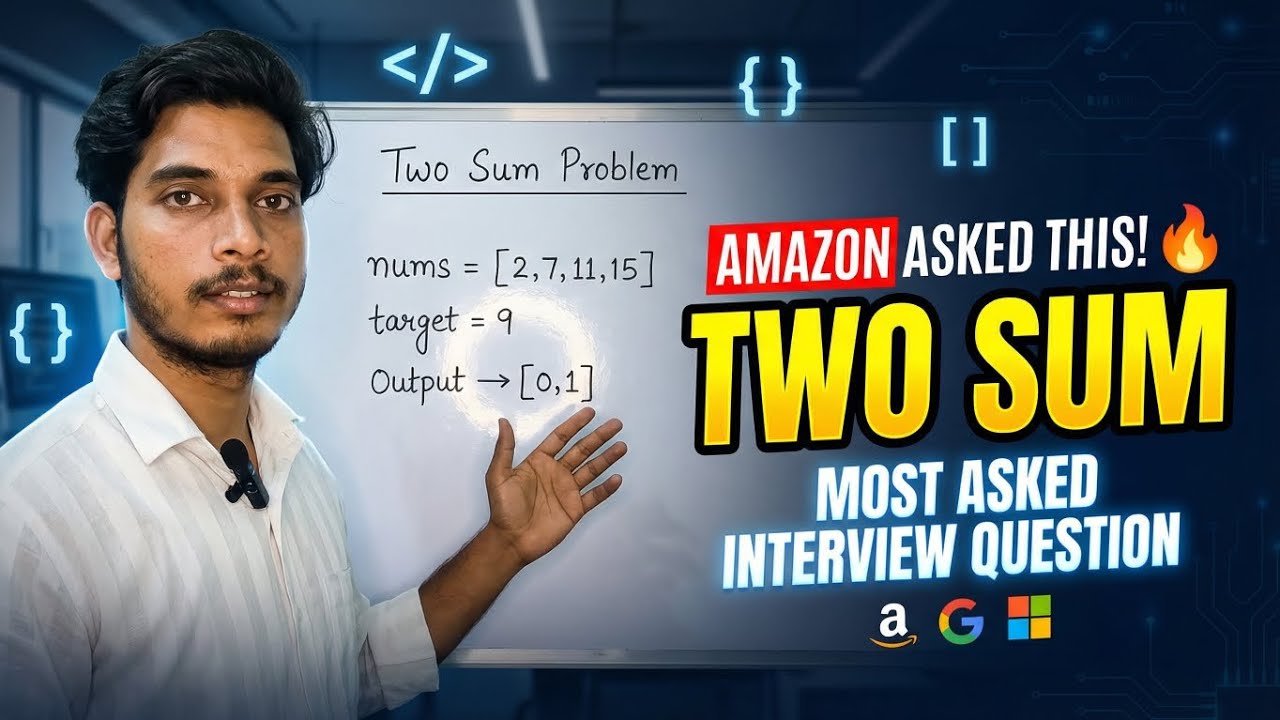 Amazon Asked This! Two Sum Problem Explained #trending #viral#feed# ...