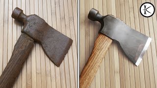 Old Rusty Carpenter's Hatchet Restoration