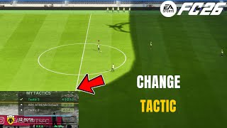 FC 26 How to Change Tactic Without Pausing Game (Change Formation With Smart Tactics)
