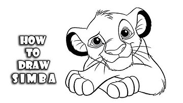 How to Draw Simba from The Lion King | Step by step for beginner