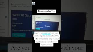 Math Algebra Exam Online