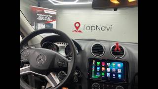 How to install 9" android screen radio Mercedes ML W164 2008 apple carplay android auto with reverse