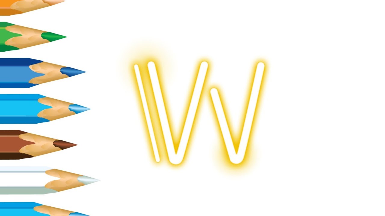 HOW TO WRITE LETTER W WITH PATTERN|HOW TO WRITE AND COLOR THE ALPHABET ...